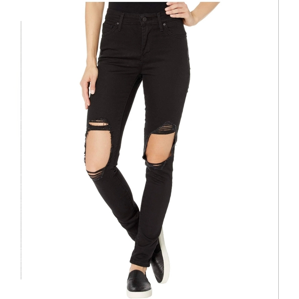 Levi's | NWT Black 721 High Rise Skinny Distressed Jeans